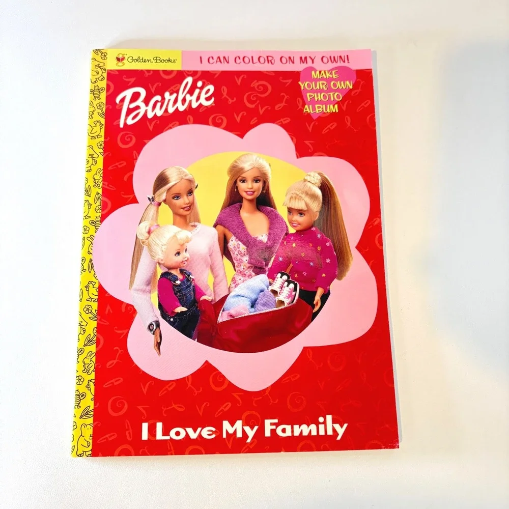 Vintage Barbie Golden Books I Love My Family Coloring Activity Book 33766-00